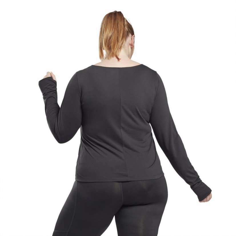 Reebok Workout Ready Supremium Long-Sleeve Top T-Long-Sle Gym Womens Night Black