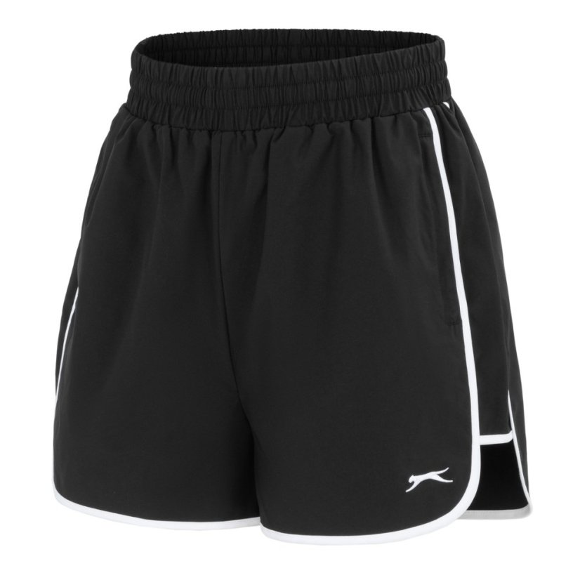 Slazenger Women's Slaz Piping Tracksuit Shorts Black/White