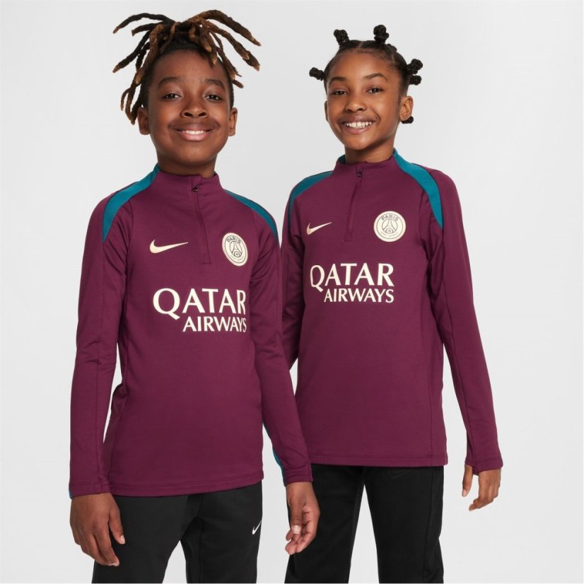 Nike Paris Saint Germain Away Drill Top 2024 2025 Juniors Red