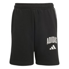 adidas Unisex Kids' Jersey Jogger Shorts Black/White