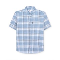 Lambretta Sleeve Multi Check Shirt Blue Grey