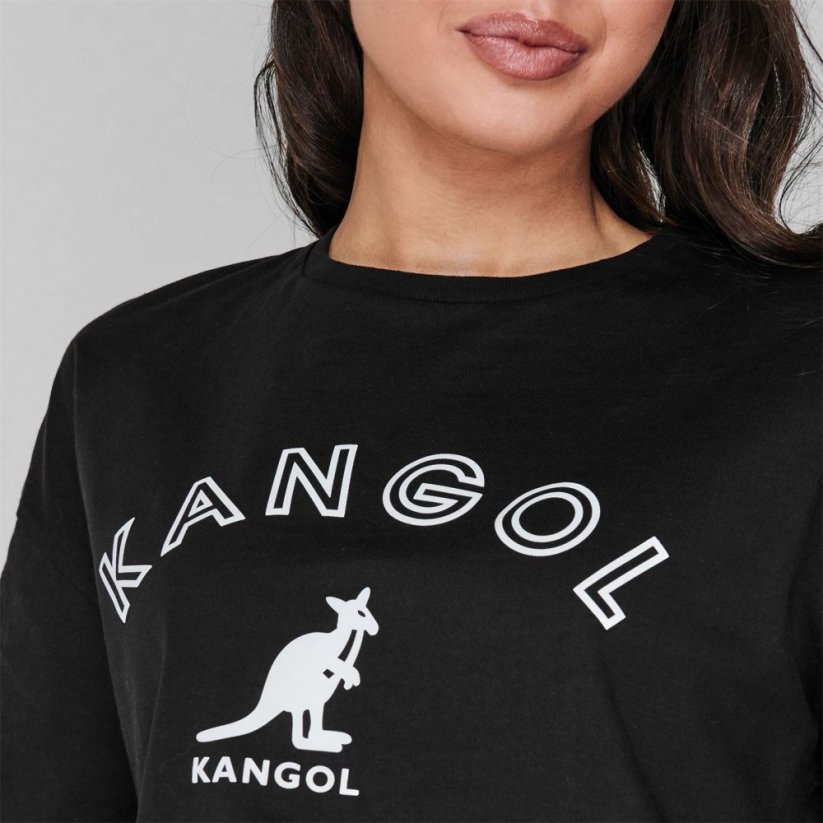 Kangol Logo Boxy T-Shirt Black