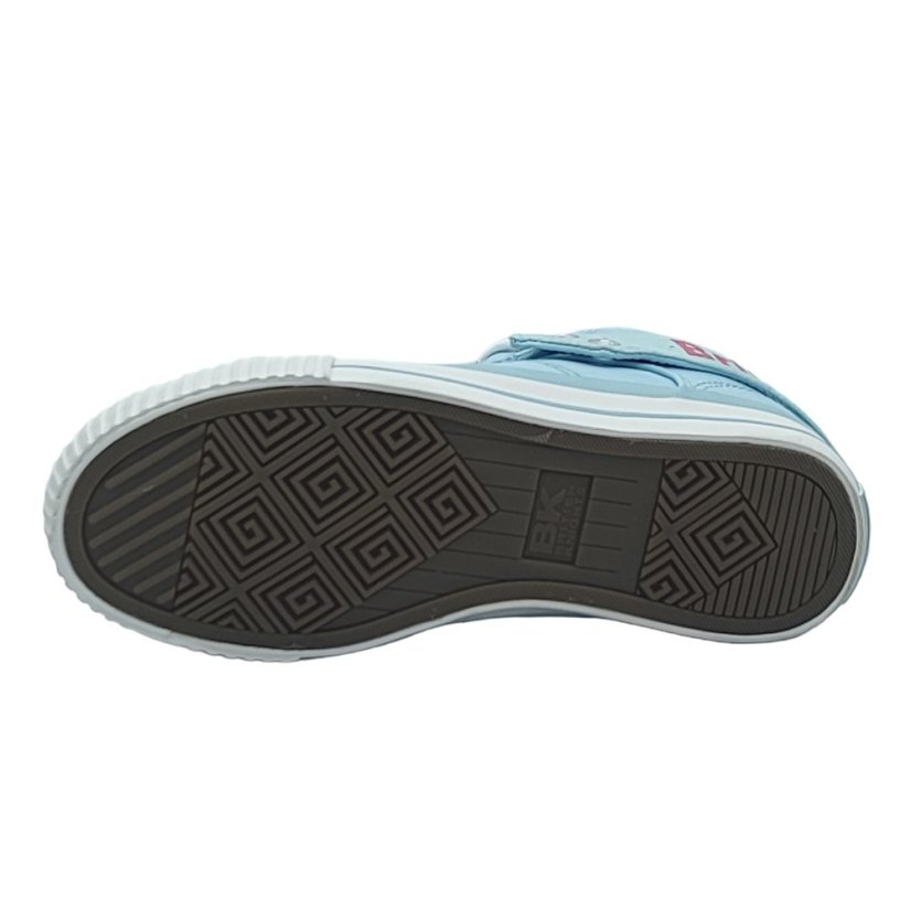 British Knights Roco PU Lace Hi Tops Childrens Mint/Pink