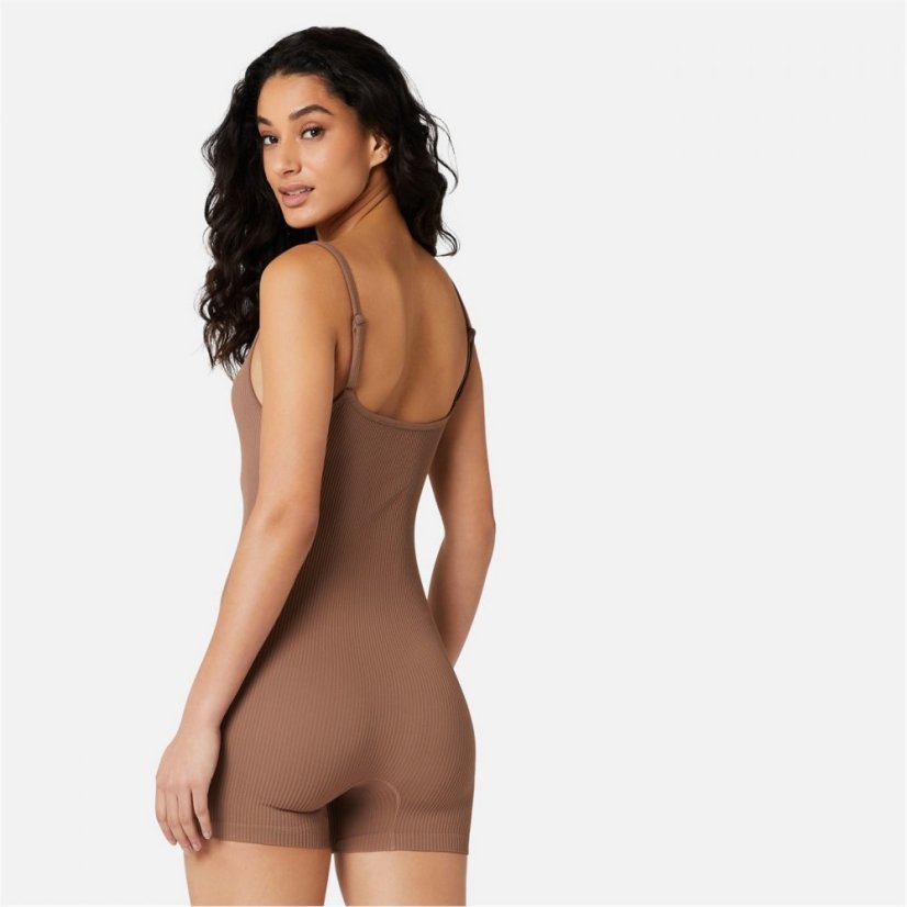 Miso Seamless Short Unitard Tan