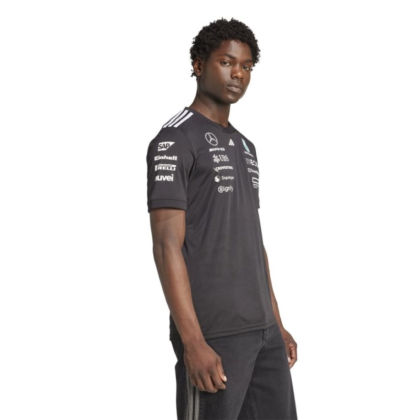 adidas Mercedes AMG Petronas Formula One Team Driver Shirt Mens Black/White
