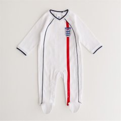 Brecrest Team England '02 Retro Home Babygrow White