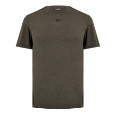 Reebok United By Fitness Myoknit Seamless T-Shirt Mens Gym Top Army Green