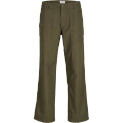 Jack and Jones Men's Flared Chinos Trousers Olive Night
