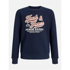 Jack and Jones Colour Logo Crew Sweat Infant Boys Sky Captain