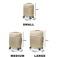 Pierre Cardin Soleil 30-inch Hard Shell Luggage Large Suitcase Champagne
