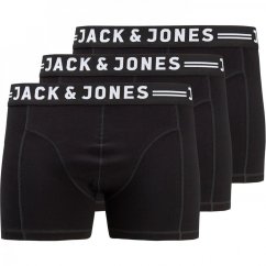Jack and Jones 3-Pack Trunks Mens Plus Size Black