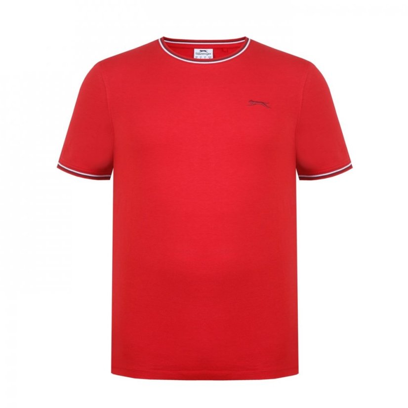 Slazenger Tipped T Shirt Mens Cherry