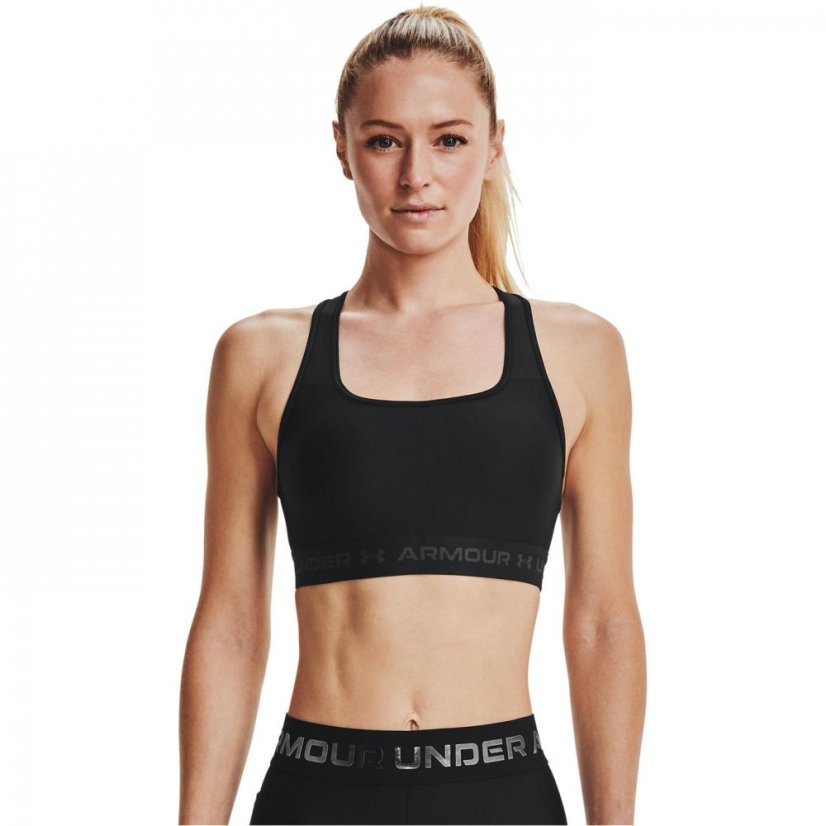 Under Armour Armour Medium Support Crossback Bra Womens Black