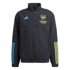adidas Arsenal Pre Match Jacket 2023 2024 Adults Black