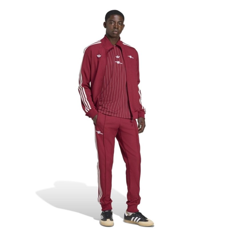 adidas Arsenal Icons Tracksuit Bottoms Mens Red