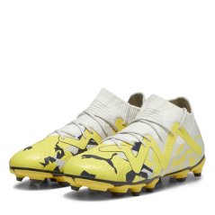 Puma Future Match.3 Junior Firm Ground Football Boots Grey/Yellow