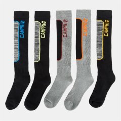 Campri Ski Sock 5PK Mens Multi