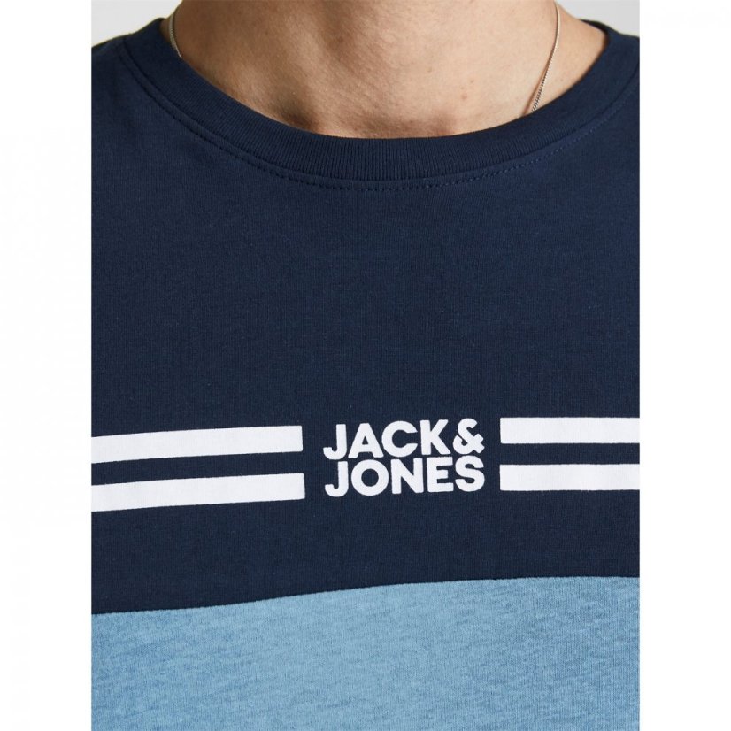 Jack and Jones Distance T-Shirt Blue/White