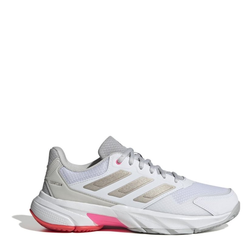 adidas Courtjam Control 3 Tennis Shoes Womens White/Pink