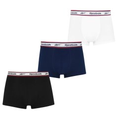 Reebok 3 Pack Boxer Shorts Mens Black/White/Navy