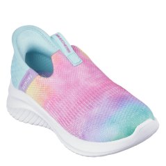 Skechers Slip-Ins Stretch Fit Multi Print Kn Slip On Trainers Unisex Kids Multi