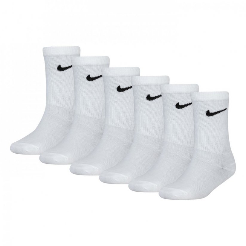 Nike 6 Pack of Crew Socks Infants White
