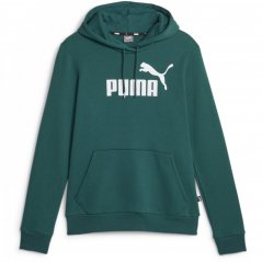 Puma Logo Ladies Hoody Dark Green