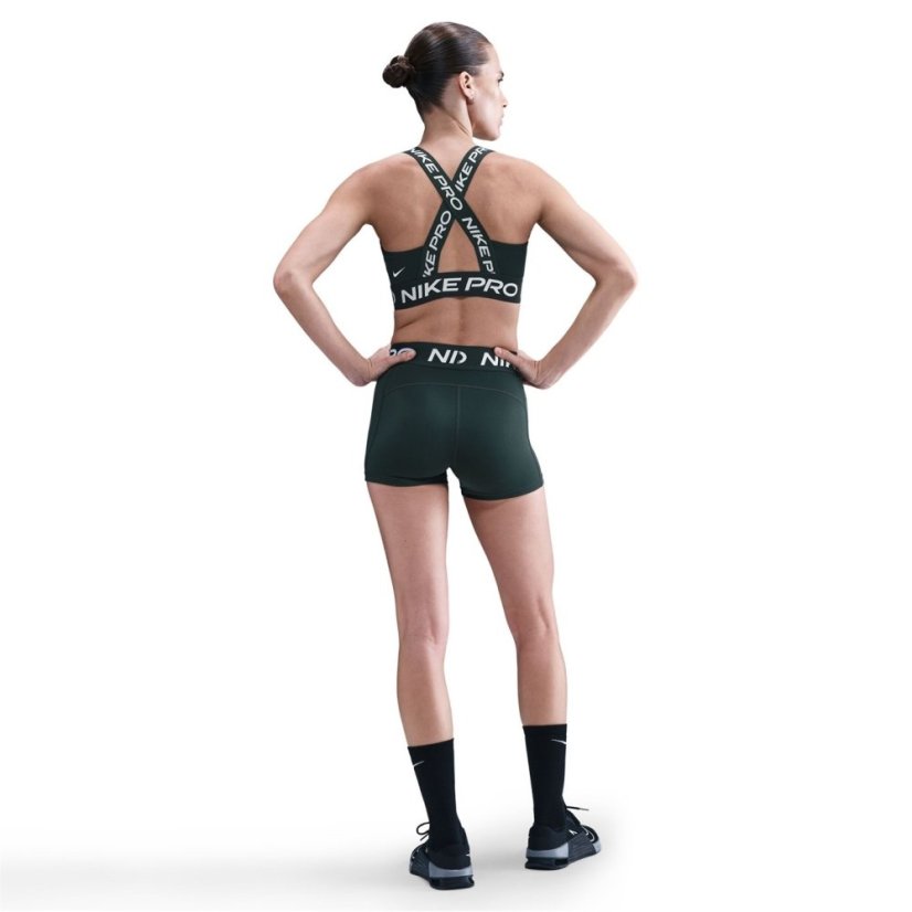 Nike Pro Three Inch Shorts Womens Seaweed/White