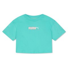 Puma Kids' Fleece Jogger Shorts Aqua