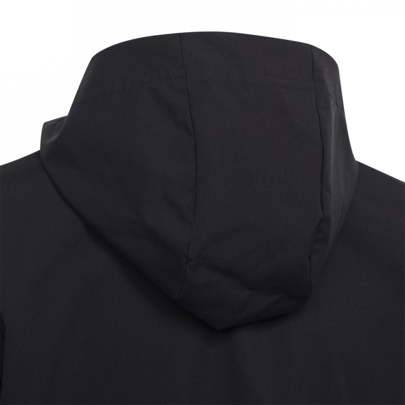 adidas Kids' Entrada 26 Water and Wind Resistant Rain Anorak Black/White
