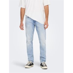 Only and Sons Men's Tai Skinny Tapered Jeans Lt Blue Denim