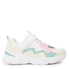 Skechers Kids' Casual Low-Top Trainers White/Pink