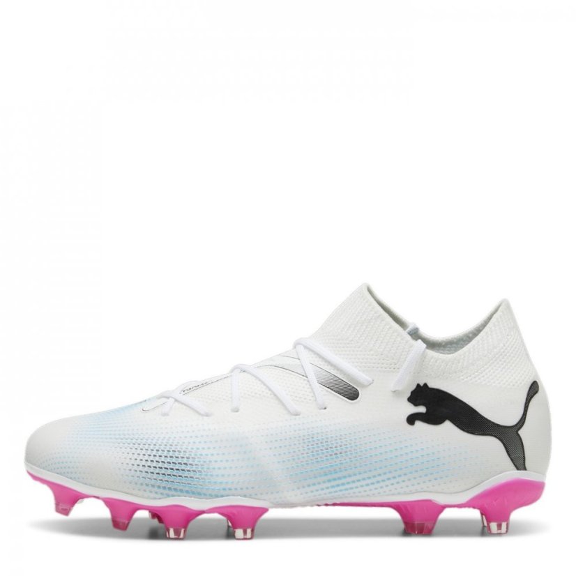 Puma Future 7 Match Womens Firm Ground Football Boots White/Blk/Pink