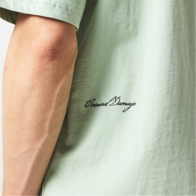 Criminal Damage CD ECO Essentials T-Shirt Light Sage