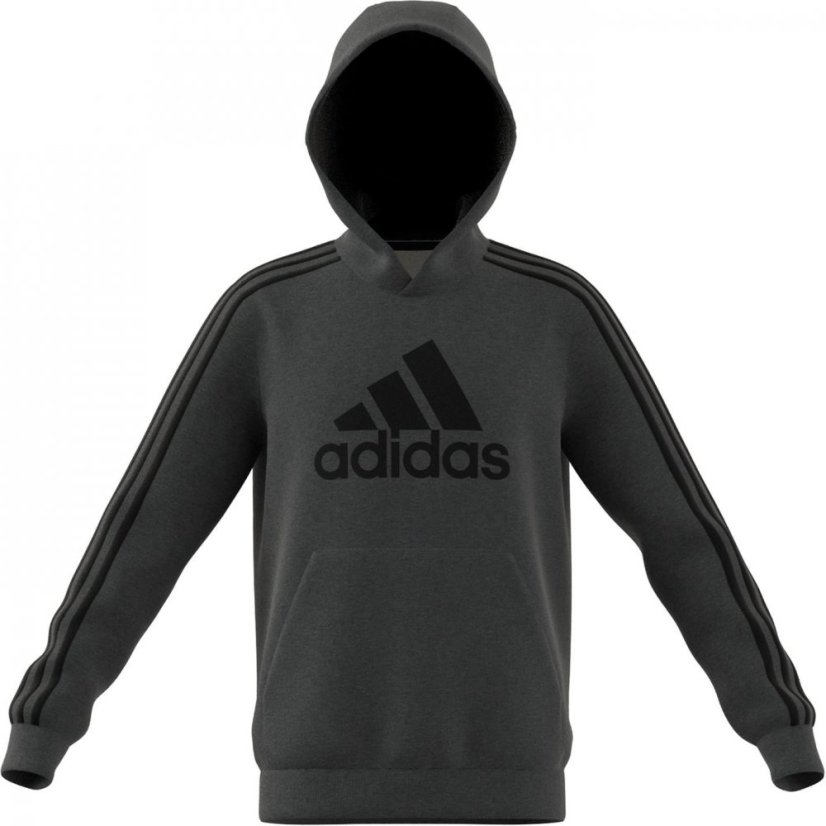 adidas 3-stripe logo hoodie Junior Boys Charcoal/Blk - Veľkosť: 7-8 Years