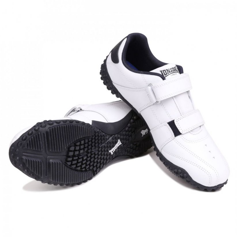 Lonsdale Fulham Trainers Junior Boy White/Navy - Velikost: 6.5 (40)