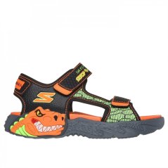 Skechers Creature-Splash Flat Sandals Boys Black/Orange