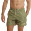 Ript Leaf Print Swim pánské šortky Khaki