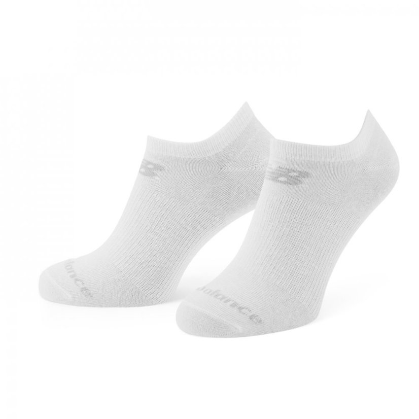 New Balance 3 Pack No Show Socks White