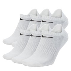 Nike Men's 6 Pack No Show Trainer Socks White/Black