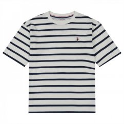 US Polo Assn Oversized Stripe T-shirt Star White