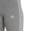 adidas Essential 3 Stripe Shorts Womens Grey