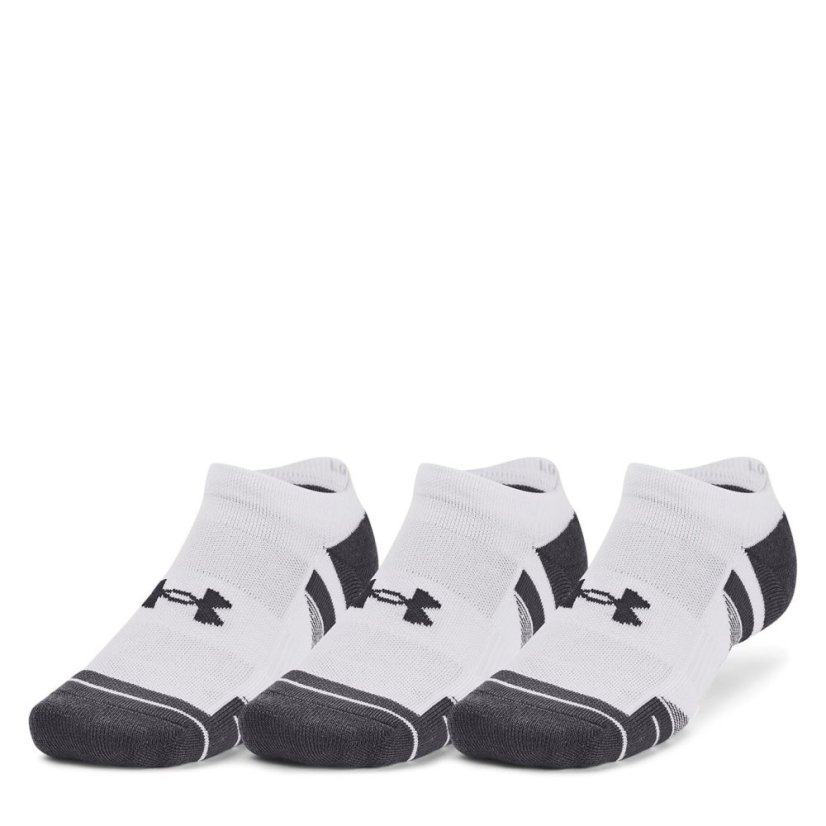 Under Armour UA Performance Tech 3-Pack No Show Socks Unisex White