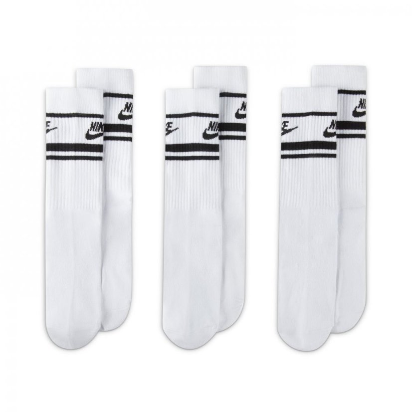 Nike Sportswear Dri-FIT Everyday Essential Crew Socks (3 Pairs) White/Black