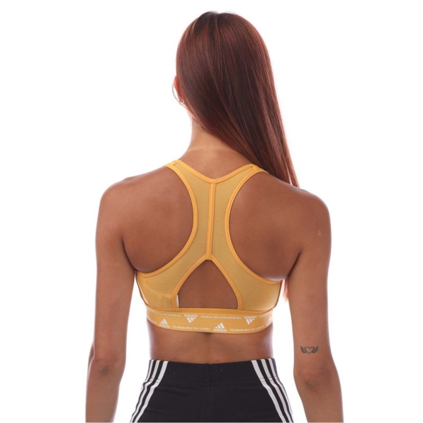 adidas Powerreact Training Medium-Support Bra Yellow