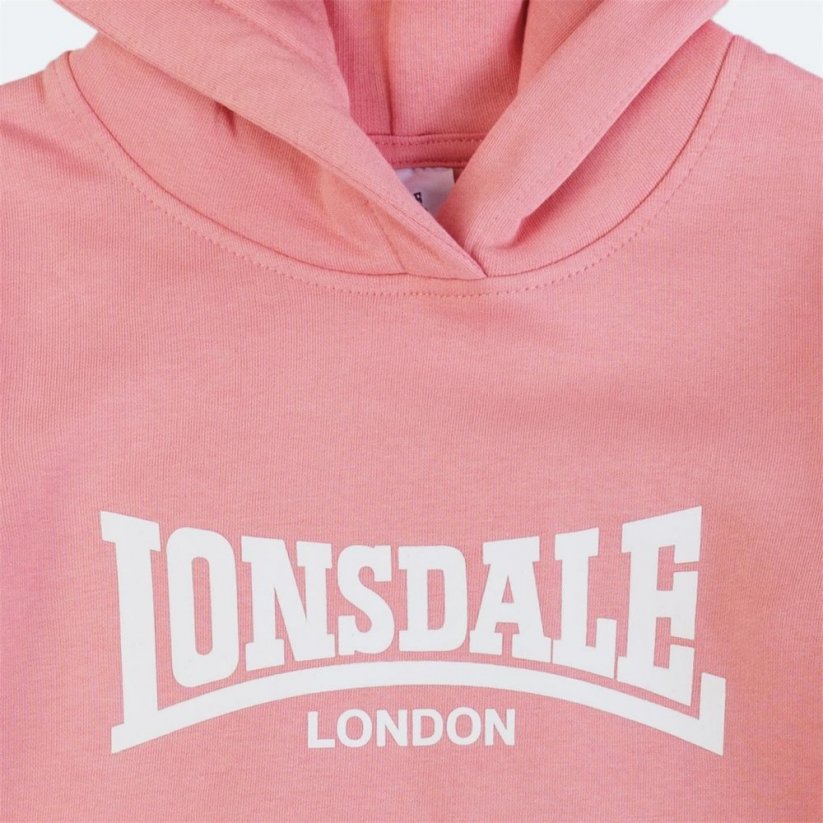 Lonsdale Logo Hoodie Pink