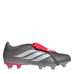 adidas Predator Fold-Over Tongue League Soft Ground pánské kopačky Grey/Red