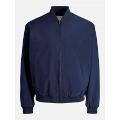 Jack and Jones Charge Bomber Jacket Mens Navy Blazer