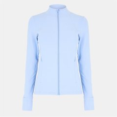 USA Pro Women's Core Fitness Long Sleeve Slim Fit Performance Training Jacket Brunera Blue