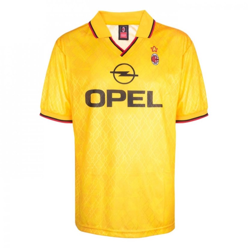 Score Draw AC Milan Retro Third Shirt '96 Adults Yellow